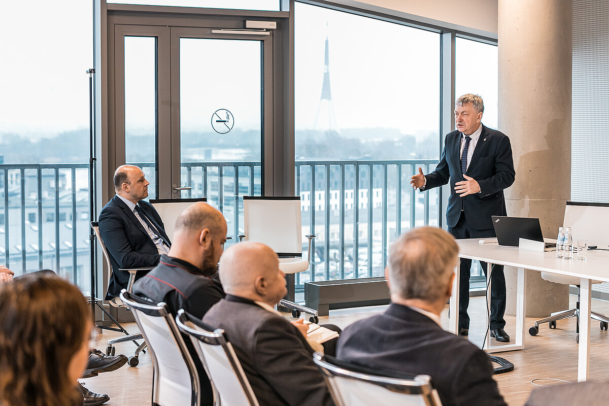 Seminārs «Civilās aizsardzības un katastrofu pārvaldības sistēma Latvijā». © Foto: Toms Grīnbergs, LU Komunikācijas departaments