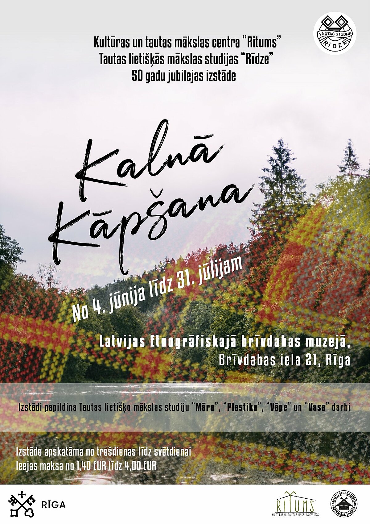 Izstādes "Kalnā kāpšana" afiša