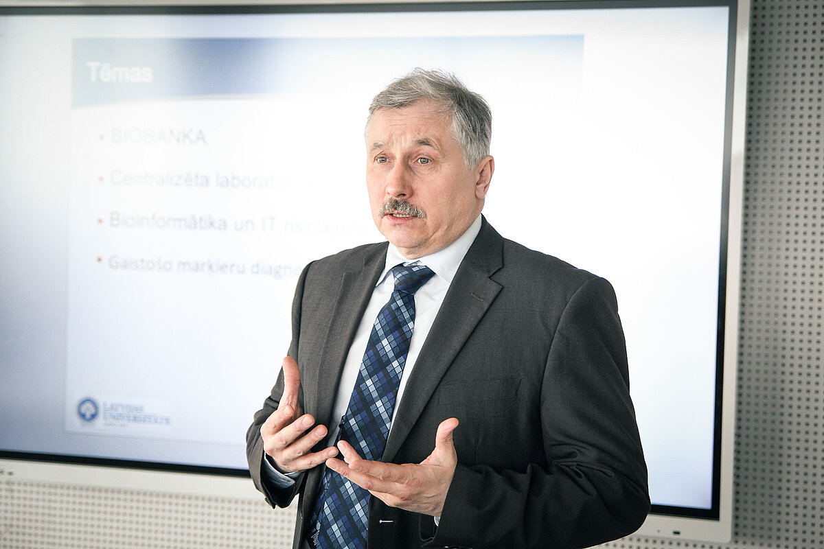 Klīniskās un profilaktiskās medicīnas institūta direktors Mārcis Leja
Foto: Toms Grīnbergs, Latvijas Universitāte Klīniskās un profilaktiskās medicīnas institūta direktors Mārcis Leja