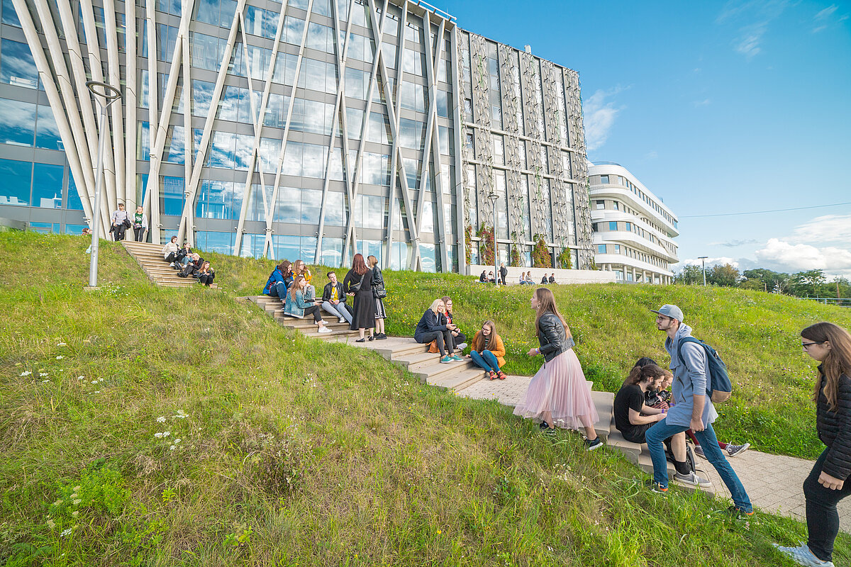 Latvijas Universitātes Akadēmiskais centrs, Dabas māja. © Foto: Toms Grīnbergs, Latvijas Universitātes Komunikācijas departaments Latvijas Universitātes Akadēmiskais centrs, Dabas māja.