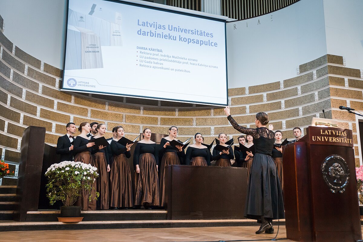 Latvijas Universitātes darbinieku kopsapulce. © Foto: Toms Grīnbergs, LU Komunikācijas departaments