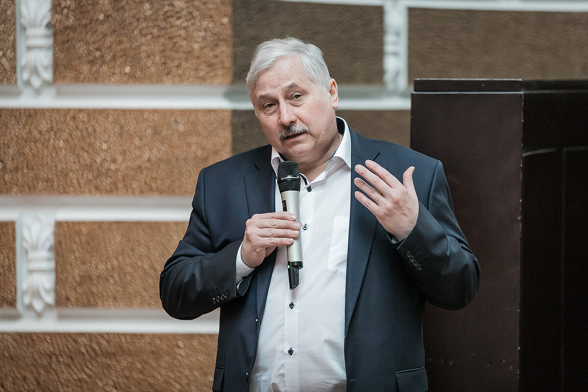 Projekta līdzpriekšsēdētājs Latvijā, Latvijas Universitātes Klīniskās un profilaktiskās medicīnas institūta direktors prof. Mārcis Leja. Foto: Toms Grīnbergs, Latvijas Universitātes Komunikācijas departaments
