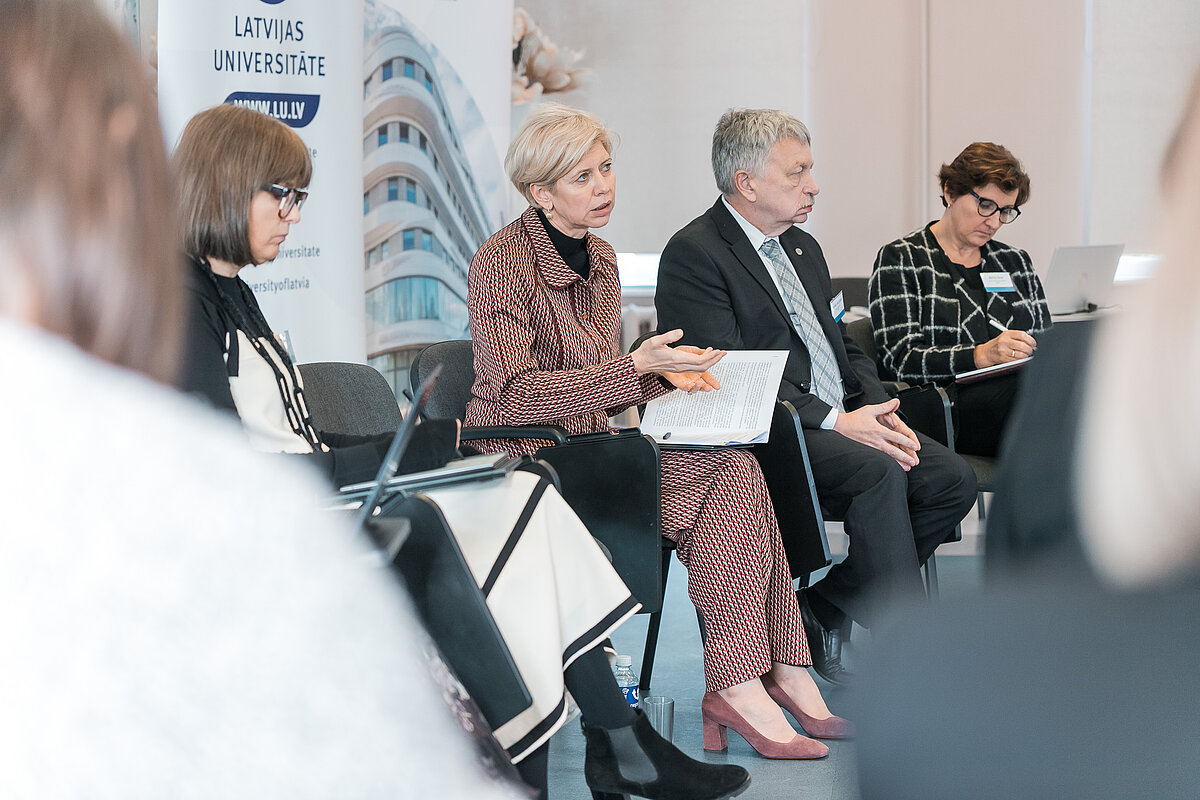LU un IZM diskusijas norise LU filiālē Bauskā; foto: Toms Grīnbergs, LU Komunikācijas departaments